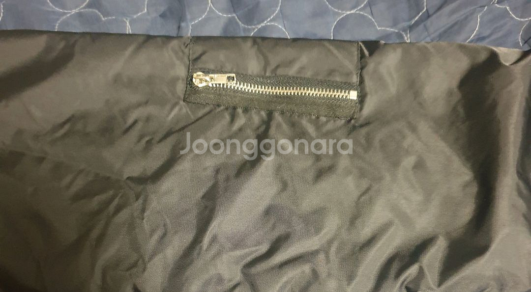 크롭 양털후드 항공점퍼 블랙 (S)--1