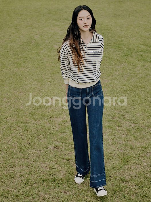 22년 빈폴레이디스 와이드핏 데님팬츠 26 진청 청바지--0