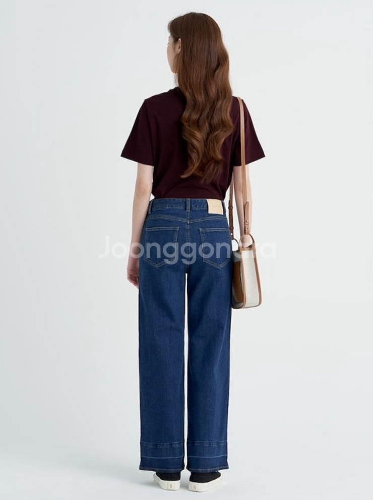 22년 빈폴레이디스 와이드핏 데님팬츠 26 진청 청바지--3