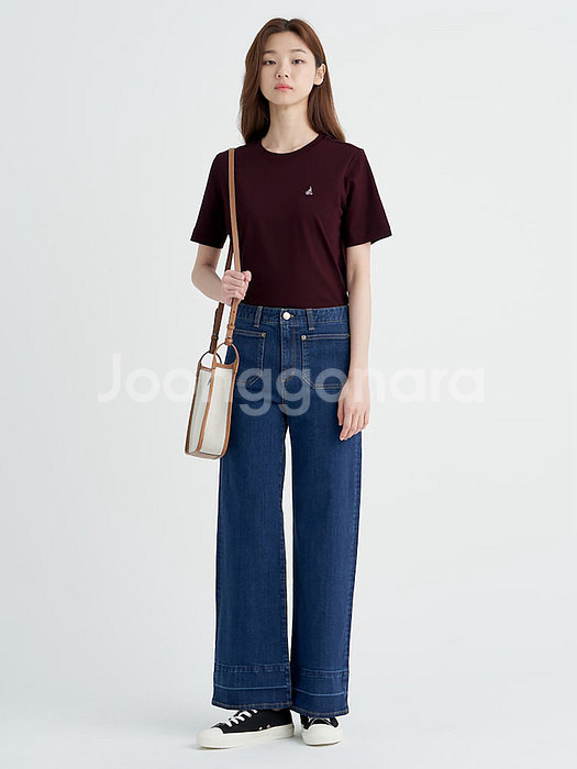 22년 빈폴레이디스 와이드핏 데님팬츠 26 진청 청바지--2