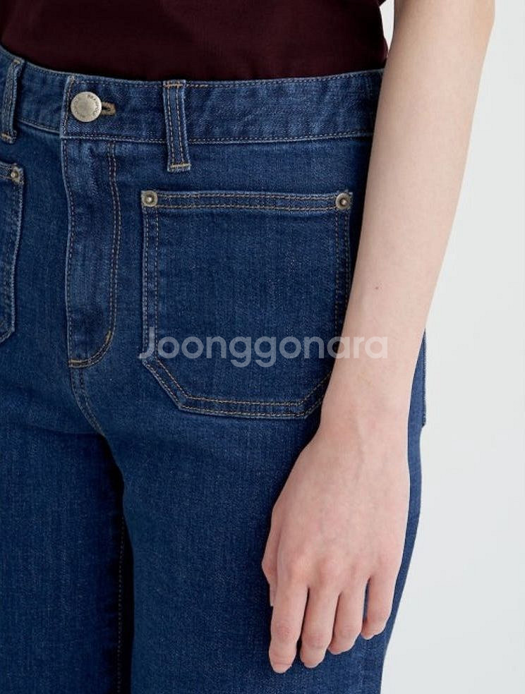 22년 빈폴레이디스 와이드핏 데님팬츠 26 진청 청바지--4