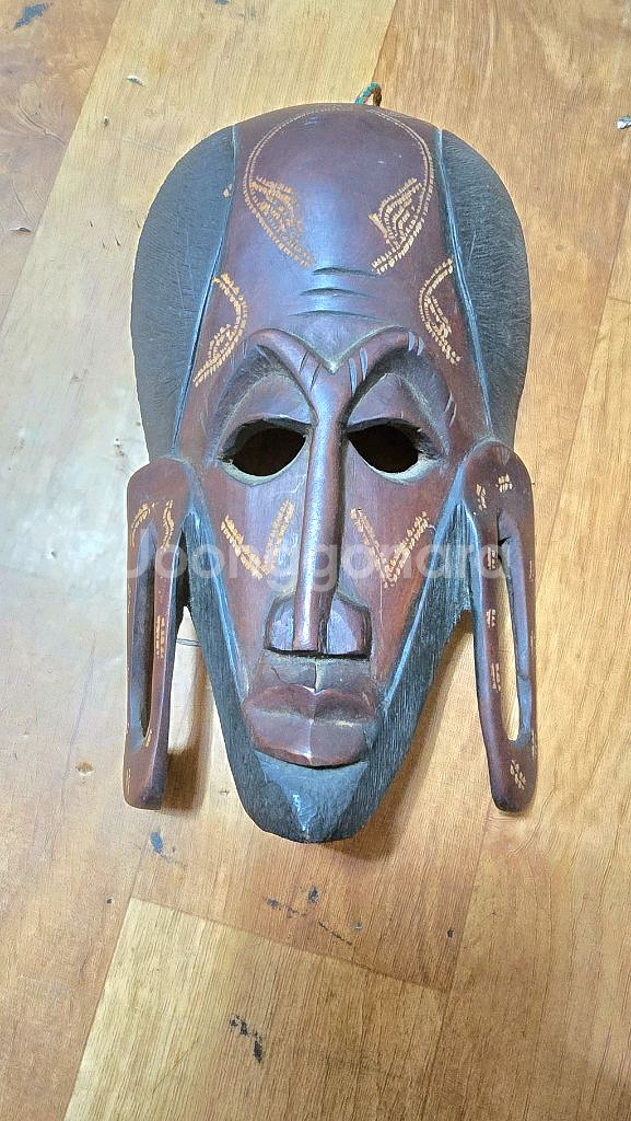 발리.케냐 여인 목조각--3