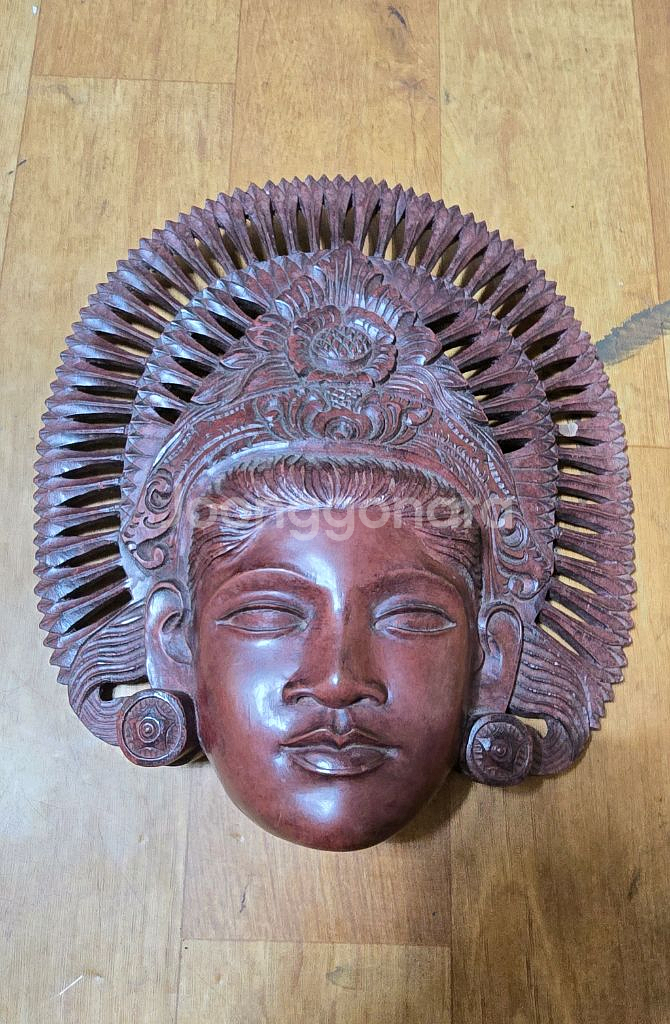 발리.케냐 여인 목조각--2