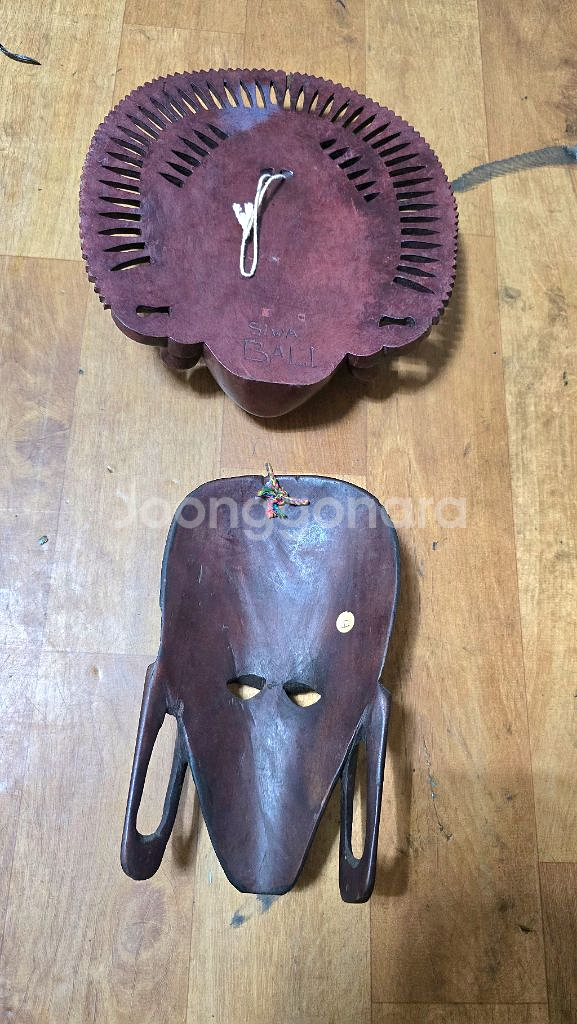 발리.케냐 여인 목조각--9