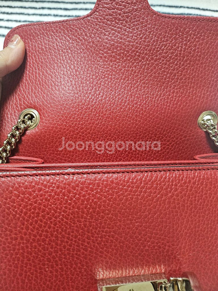 구찌 인터로킹 GG 크로스백 미니 레드--5