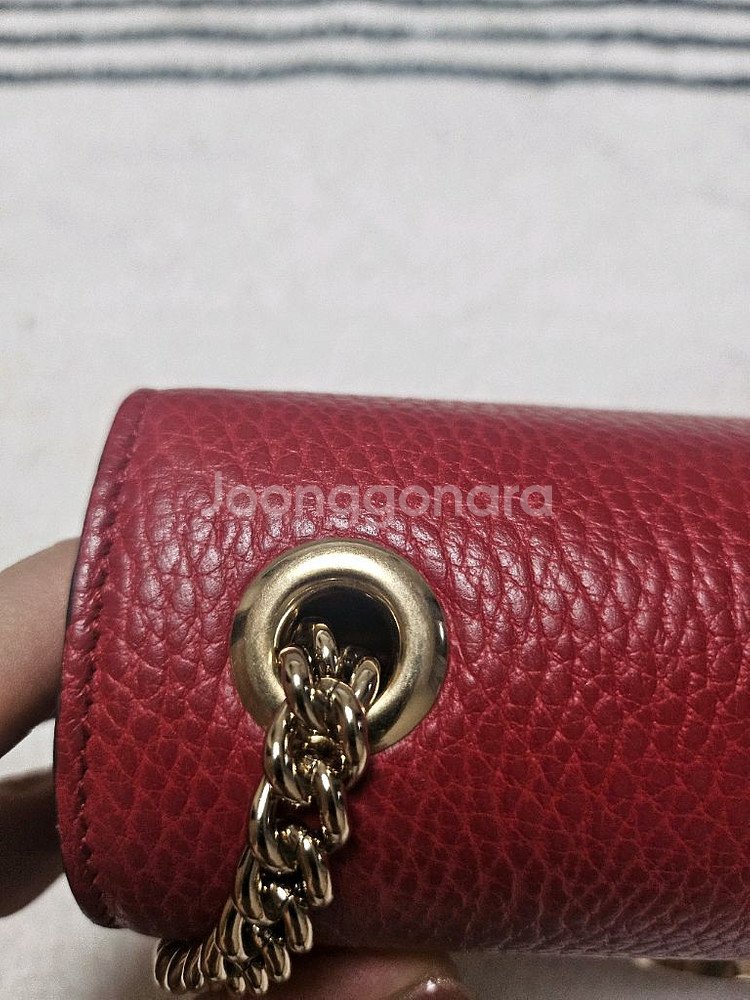 구찌 인터로킹 GG 크로스백 미니 레드--1