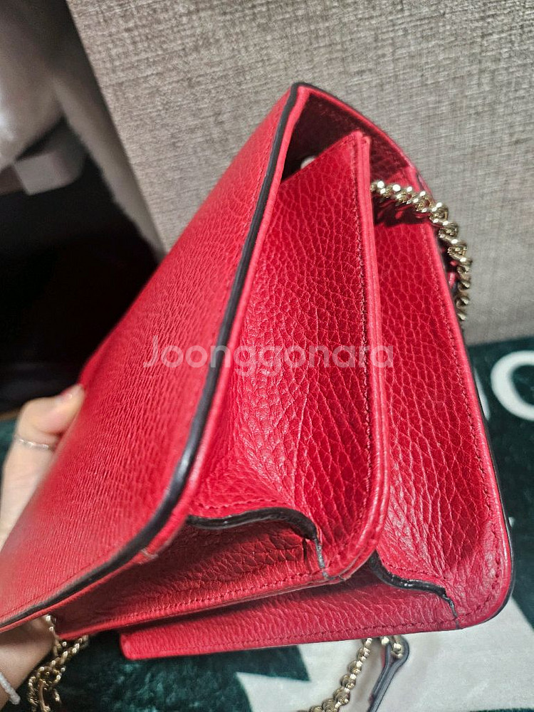 구찌 인터로킹 GG 크로스백 미니 레드--4