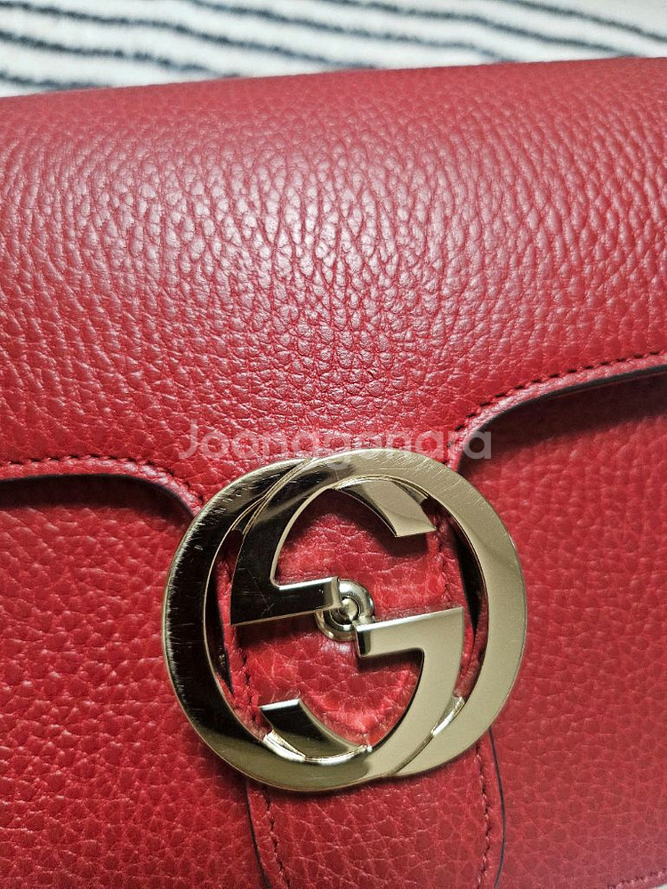 구찌 인터로킹 GG 크로스백 미니 레드--2