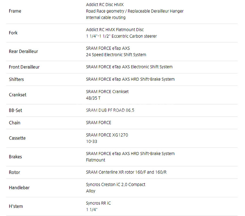 로드 자전거 21년식 스캇 에딕트 RC20 XXS 47--1