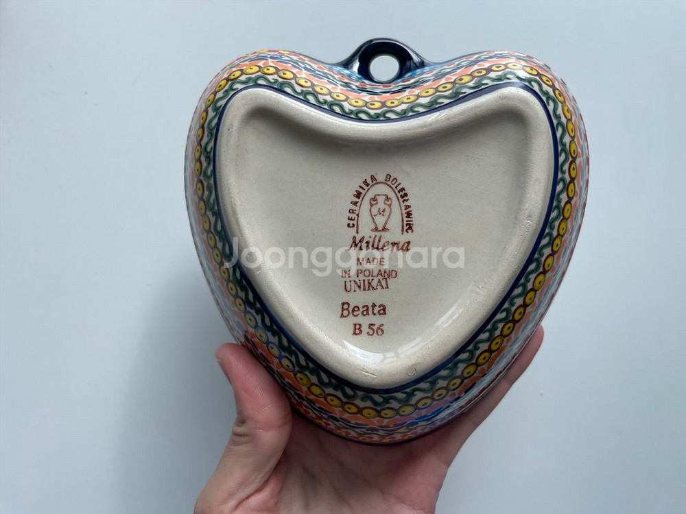 폴란드그릇 밀레나 믹스플라워 하트 다용도 볼 16cm--1