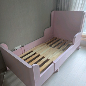 이케아부숭에침대프레임+레스토닉매트리스+매트커버