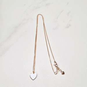 14k화이트 에폭시 하트 목걸이 새상품