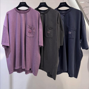 (50) 솔리드옴므 25SS 바이올렛 빅오버 포켓 티셔