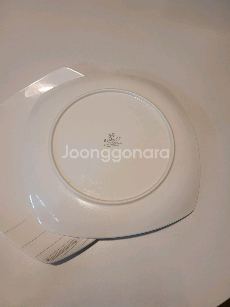 파인차이나 접시2개 한국차이나--1
