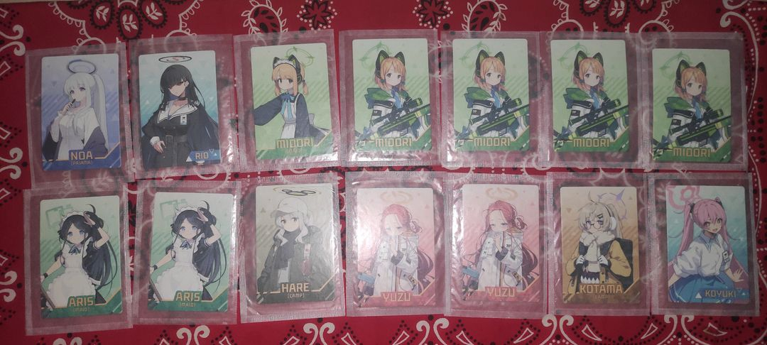 급처 일괄 블루아카이브 웨하스 포토카드 2,띠부씰 이미지