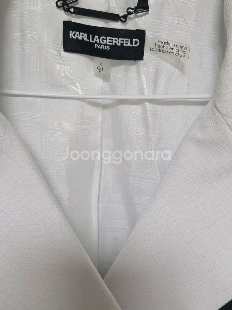 칼 라거펠트 파리 화이트 더블 브레스트 자켓 M--3