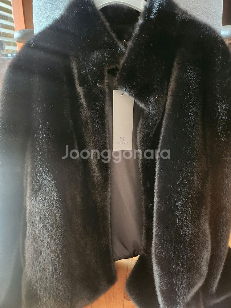 에스솔레지아 숏 에코퍼 자켓 블랙 프리사이즈 택포--0