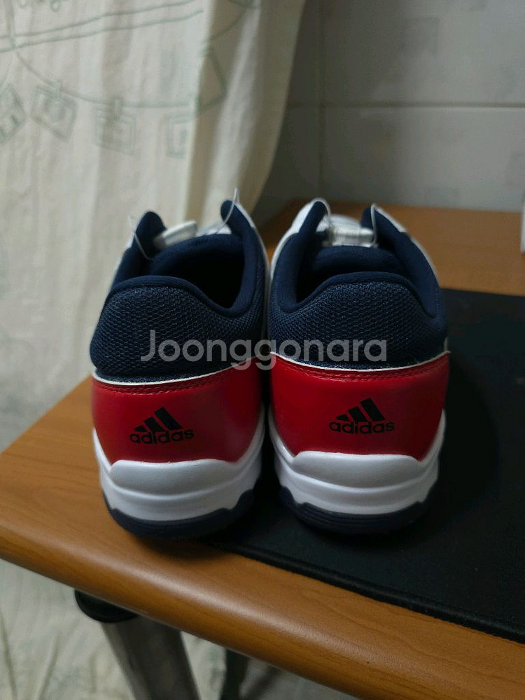 아디다스 골프화 흰색/남색/빨간색--4