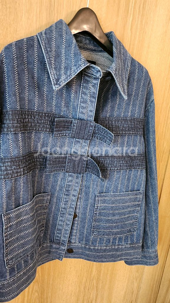 럭키슈에뜨 데님 리본 자켓--9