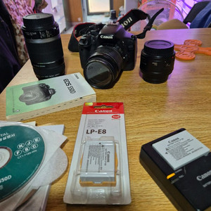 캐논 EOS 550D 카메라 + 렌즈 3개