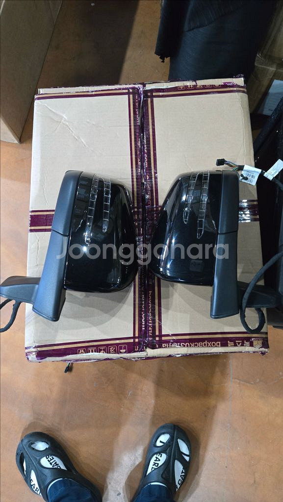 벤츠 지바겐 G바겐 정품 순정미러 중고셋트 블랙--0
