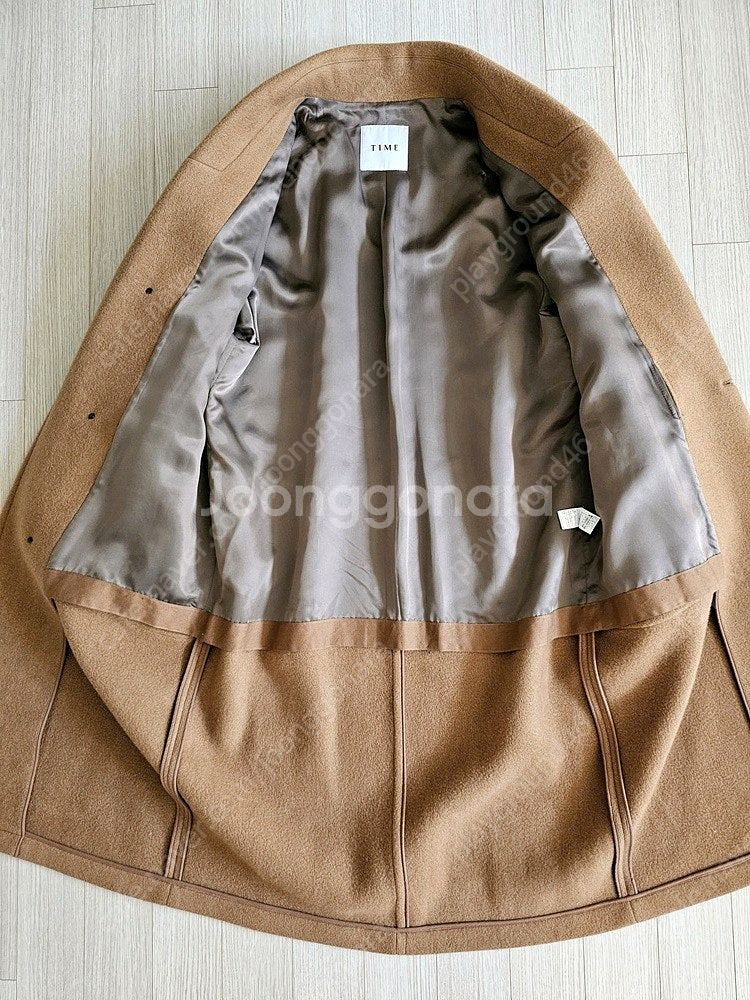 타임옴므 카멜 캐시미어 오버핏 코트--4