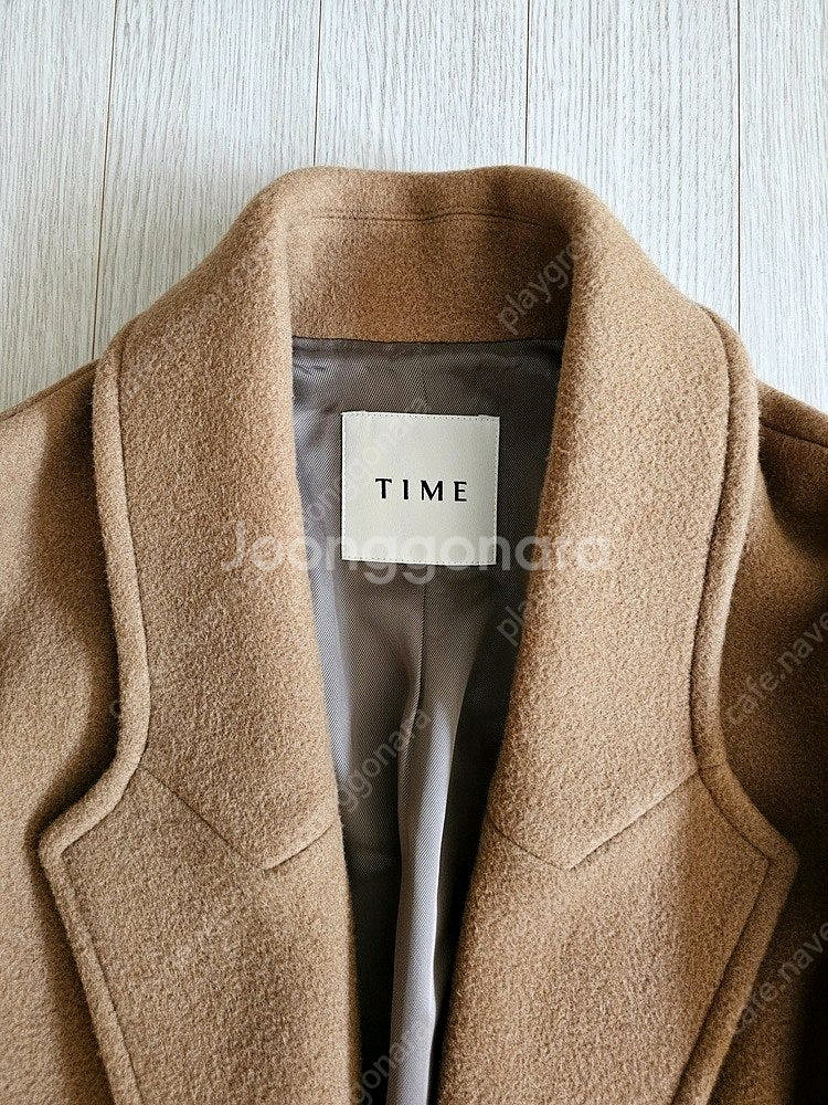 타임옴므 카멜 캐시미어 오버핏 코트--10