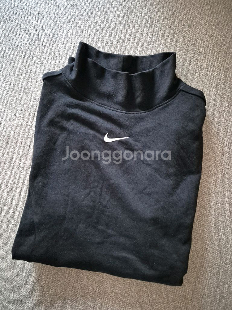 나이키 블랙 터틀넥 티셔츠--4