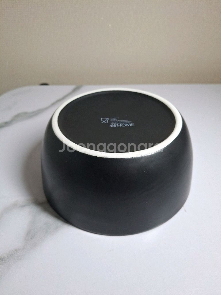 H&M Home 블랙 매트 볼+접시 세트 (새상품)--3