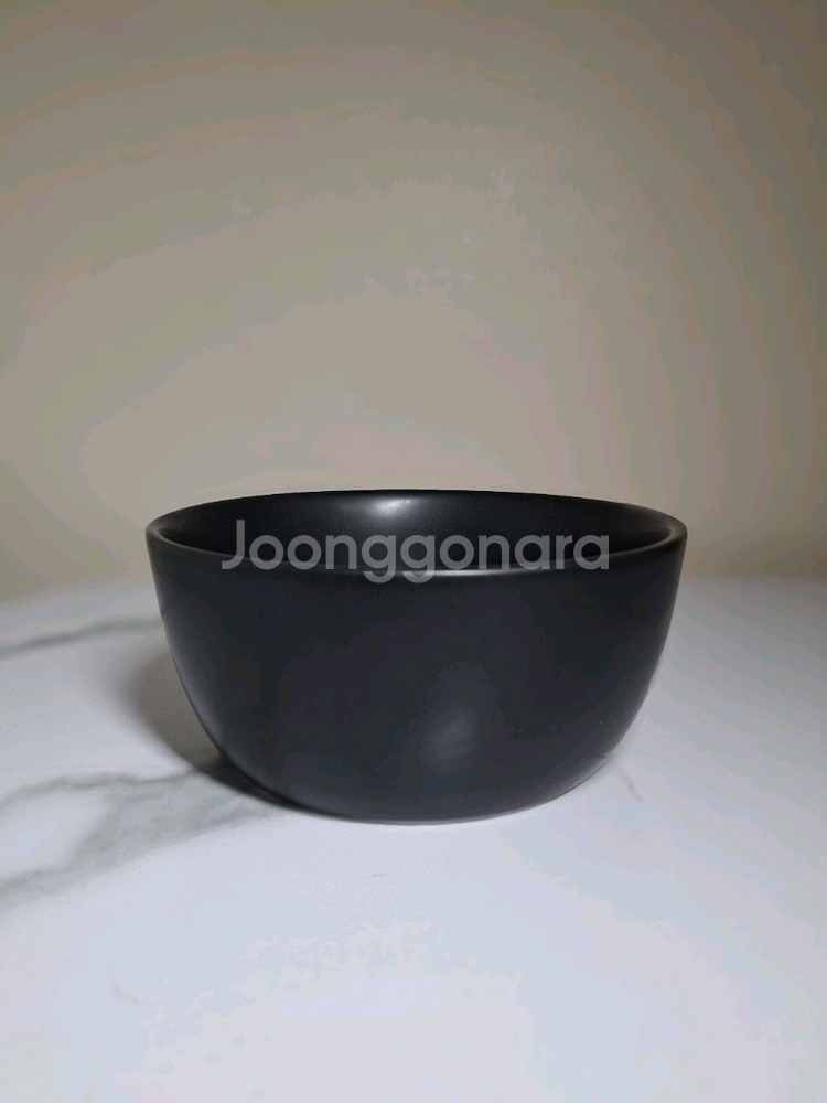 H&M Home 블랙 매트 볼+접시 세트 (새상품)--1