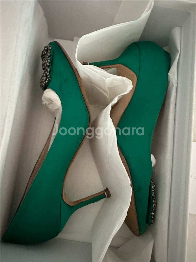 마놀로블라닉 한기시 그린 7cm(웨딩슈즈 착용상품)--5