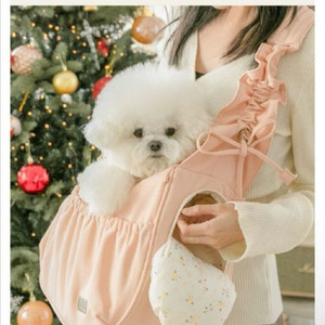 강아지 슬링백 핑크 새것