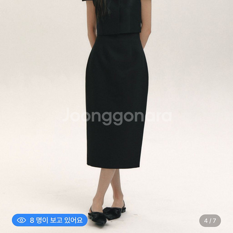 [새상품]플로움 클래식 펜슬 스커트 S 블랙--1