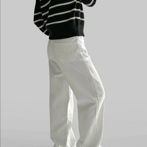 새상품)매니크 퍼시 베이직 와이드 코튼팬츠 기본 S