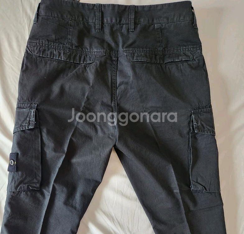 스톤아일랜드/SS시즌 올드이펙트 카고 팬츠 블랙/30--4