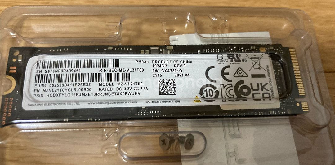 삼성 PM9A1 M.2 NVME SSD 1TB 새제품--0