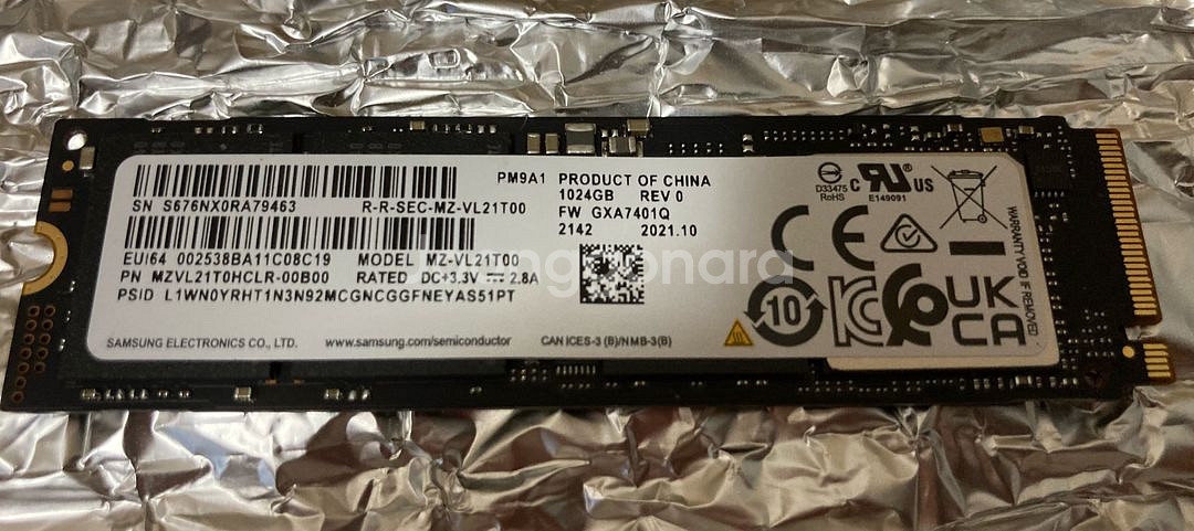 삼성 PM9A1 M.2 NVME SSD 1TB 새제품--3