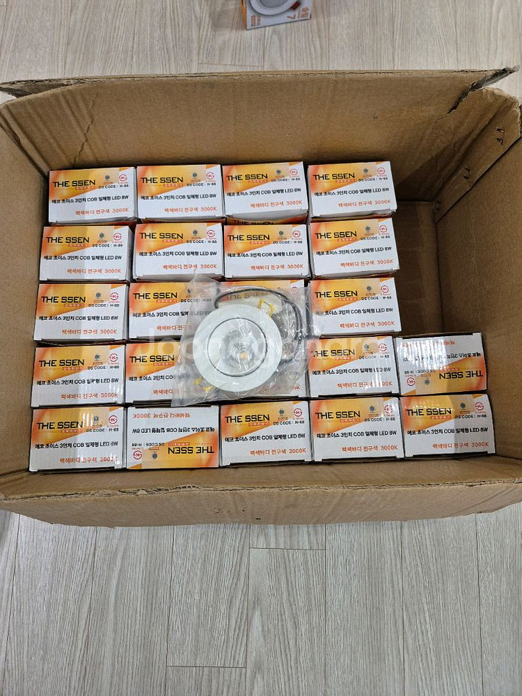 간접조명 더센3인치 COB LED 주백색 전구 일괄--1
