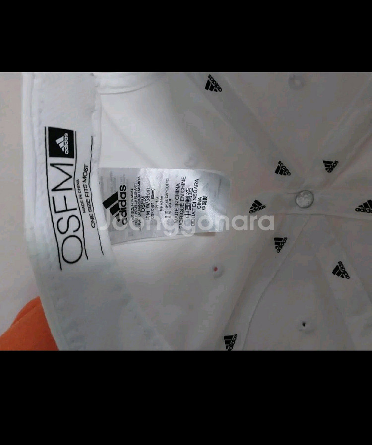 아디다스 6P 3S 코튼 볼캡모자, 흰검 골프모자--9