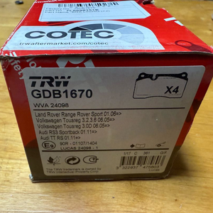 TRW GDB1670 브레이크 패드 새제품