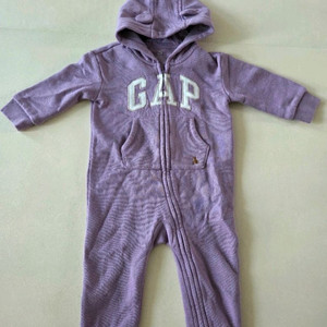 갭 베이비 기모후드 바디수트 12-18m