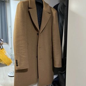 지이크 남자 캐시미어 울 코트 카멜색 105사이즈