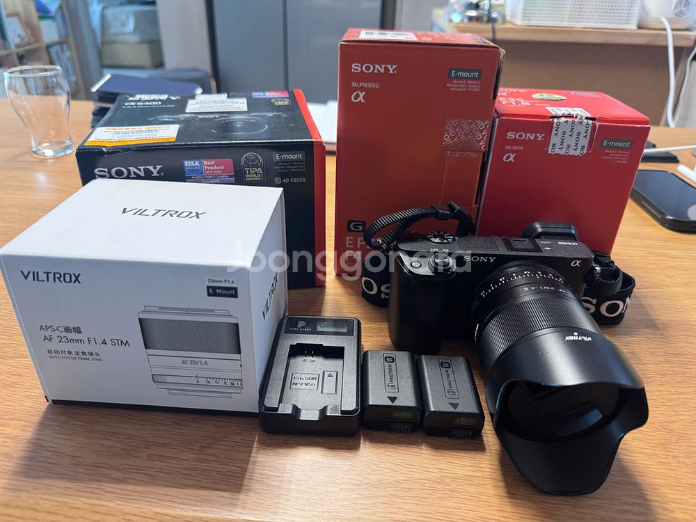 소니 미러리스 카메라 a6400(본체) + 렌즈3개--0