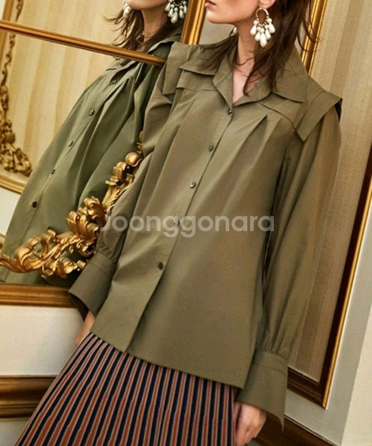 칼라거펠트 코튼100 블라우스(77) ㅡ새상품--8