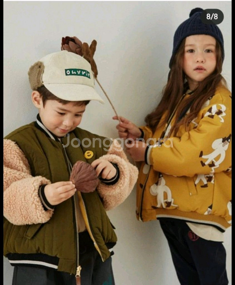 리미떼두두 리버시블 양면 누빔경량패딩 7~8세(120)--3