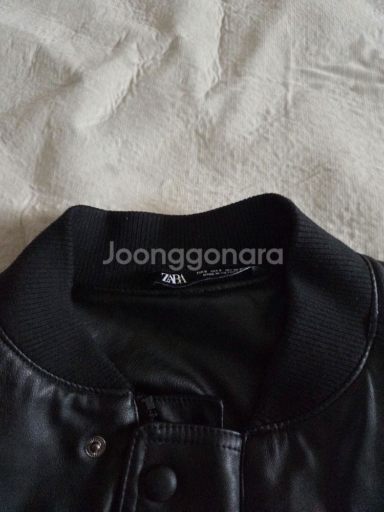 자라 정품 블랙 레더 자켓 100사이즈--1