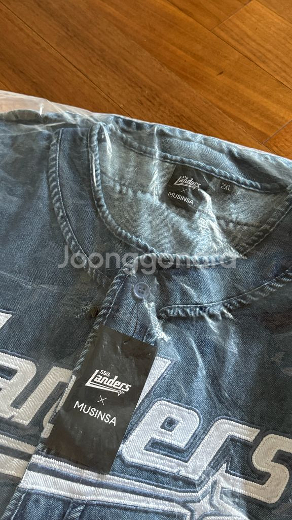 무신사 랜더스 24 데님저지 2XL 유니폼 새거--1