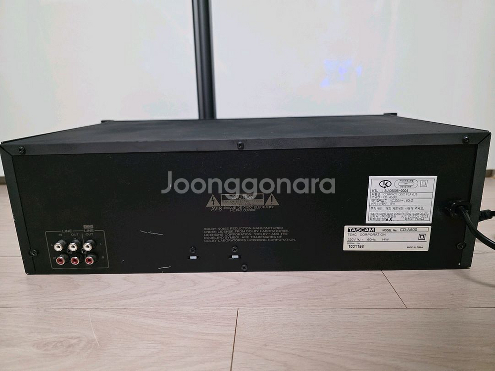 타스캠 CD-A500 CD/데크 플레이어--6