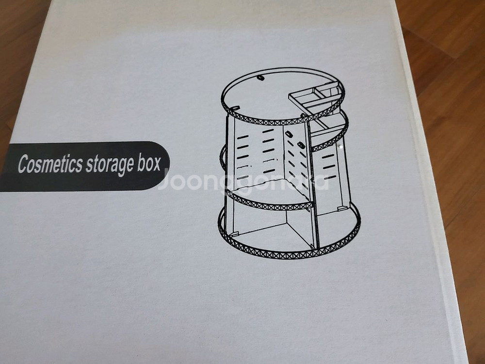 회전식 투명 화장품정리대 4개--0