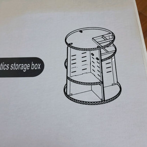 회전식 투명 화장품정리대 4개